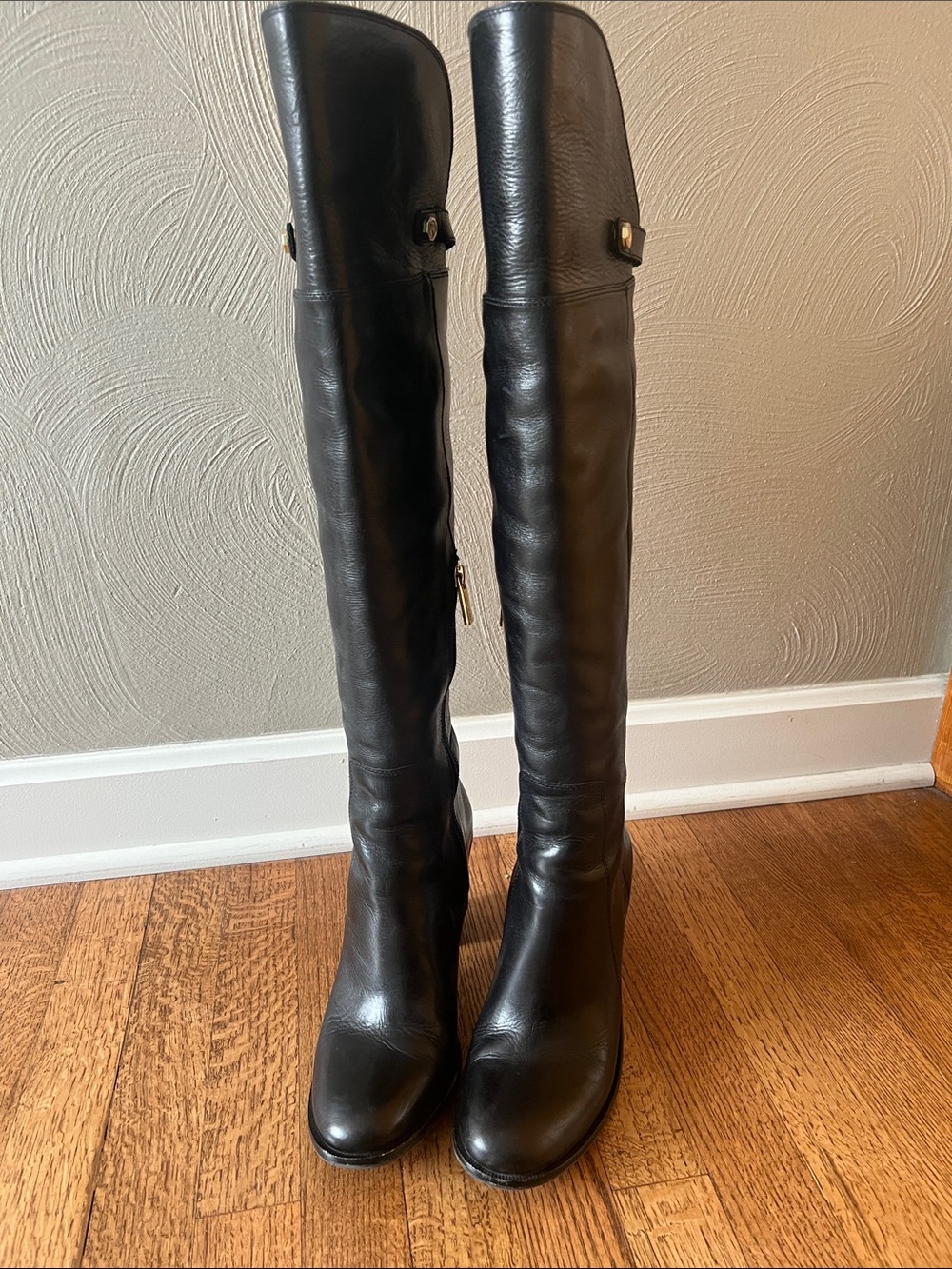 Louise et Cie Black Over-the-Knee Leather Boots